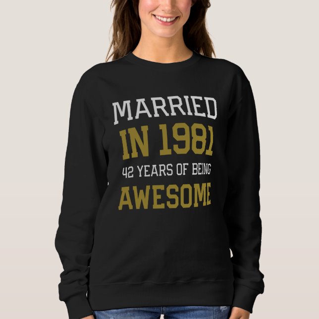 42nd Anniversary for Men Married In 1981 Couples H T Shirt (Framsida)