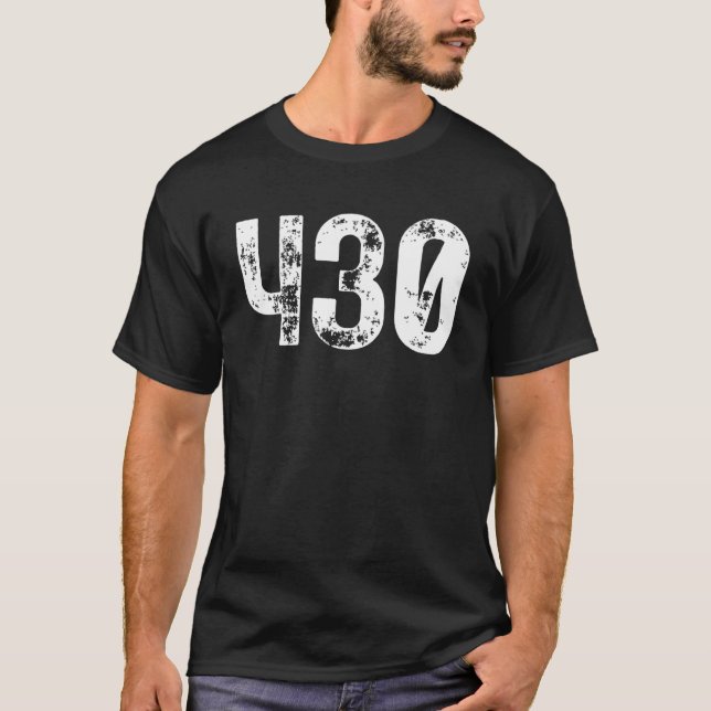 430 Area Code Tyler TX Mobile Telefon Area Code T Shirt (Framsida)