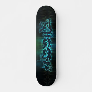 432 Hz Svart frekvensdäck Mini Skateboard Bräda 18,5 Cm