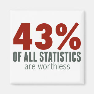 43% allra statistik (var värdelös), magnet