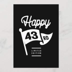 43 år gammal - 43:e födelsedagstidningen Funny Gif Inbjudningar