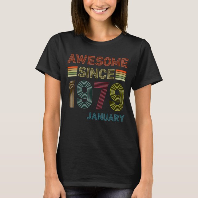 43 år gammal Fantastisk sedan januari 1979 43:e fö T Shirt (Framsida)