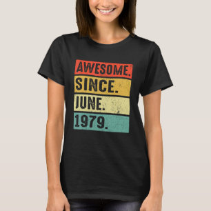 43 år gammal Fantastisk sedan juni 1979 43:e födel T Shirt