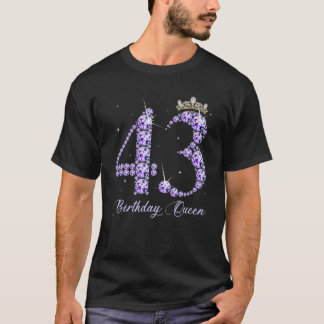 43 år gammal min 43:e födelsedag drottning Diamond T Shirt