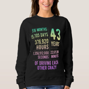 43 år gifta Rolig 43-års bröllopsdag T Shirt