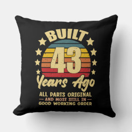 43 år sedan alla delar original 43-årsdag kudde