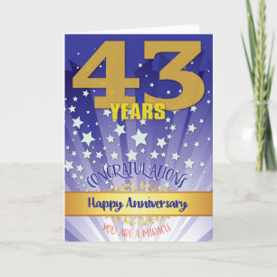 43 års återställningsårsdag, fet siffra kort