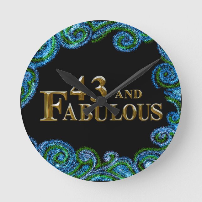 43-årsdag  rund klocka (Framsida)