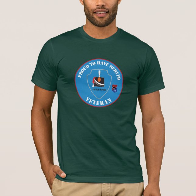 43 BVE Regiment Huzaren van Boreel Veteraan T-shirt (Framsida)