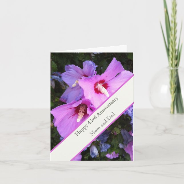 43:e Bröllop-årsdagen Kort (Framsida)