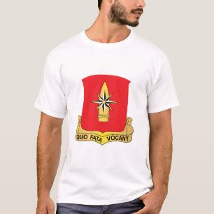 43:e Fält-bataljonen - röd text T Shirt