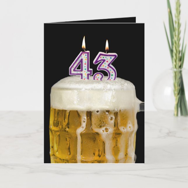 43:e födelsedag svart kort (Framsida)
