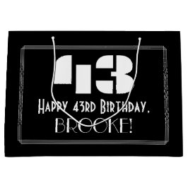 43:e födelsedagen ~ Art Deco Inspired Titta "43" +