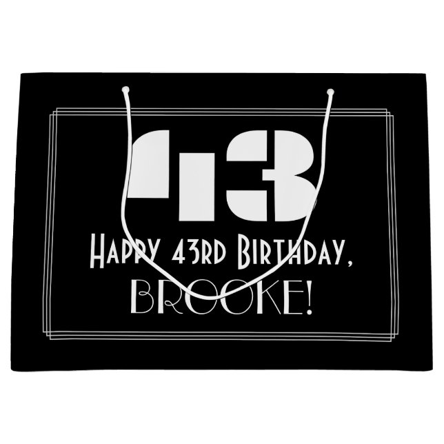 43:e födelsedagen ~ Art Deco Inspired Titta "43" + (Framsidan)