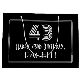 43:e födelsedagen - Art Deco Inspired Titta "43" o