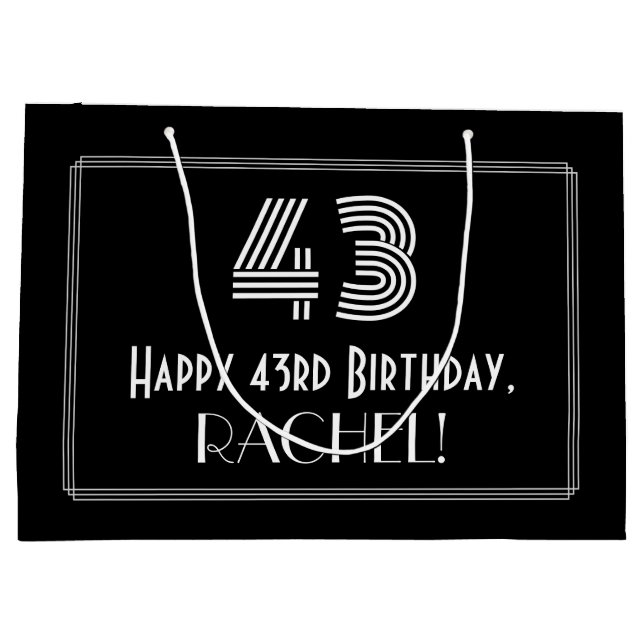 43:e födelsedagen - Art Deco Inspired Titta "43" o (Baksidan)