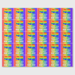 43:e födelsedagen: Färgfull, Roligt Rainbow Mönste Presentpapper