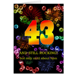 43:e födelsedagen fortfarande i raketläge hälsningskort