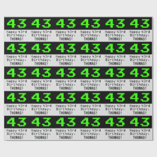43:e födelsedagen - Nerdy/Geeky Stil "43" och Nam Presentpapper