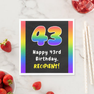 43:e födelsedagen: Rainbow Spectrum nr 43, Anpassa Pappersservett