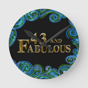 43:e födelsedagen rund klocka