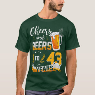 43:e födelsedagstjuren och Öl till 43 år, födda i T Shirt