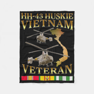 43 Huskie Helicopter Vietnam Veteran Hh-43 Viet Fleecefilt