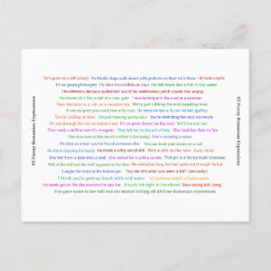 43 Lustigt rumänskt uttryck Konversation Biet Vykort