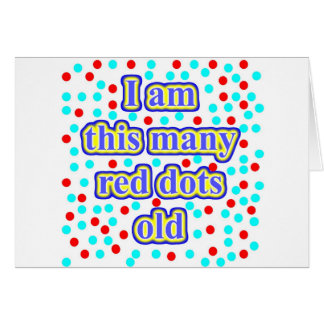 43 rött pricker gammalt hälsningskort