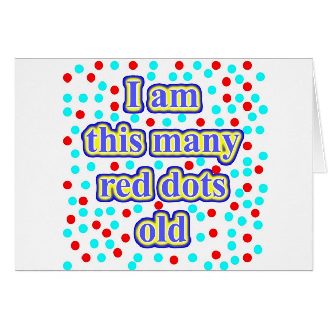 43 rött pricker gammalt hälsningskort (Framsidan Horizontal)