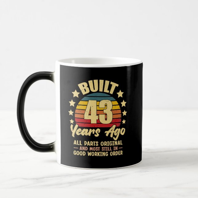 43 Years Ago All Parts Original 43th Birthday Magisk Mugg (Vänster)