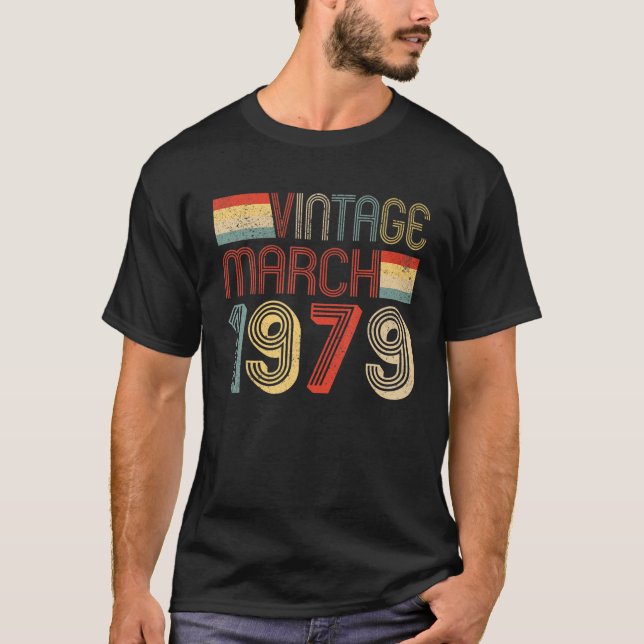 43RD-Dekoration på födelsedagen 43 år gammal Vinta T Shirt (Framsida)