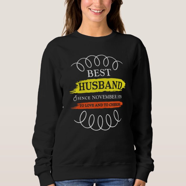 43rd Wedding Anniversary Best Husband Since Novemb T Shirt (Framsida)