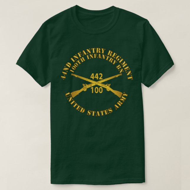 442:a infanteriregimen 100:e infanteribataljonen t shirt (Design framsida)