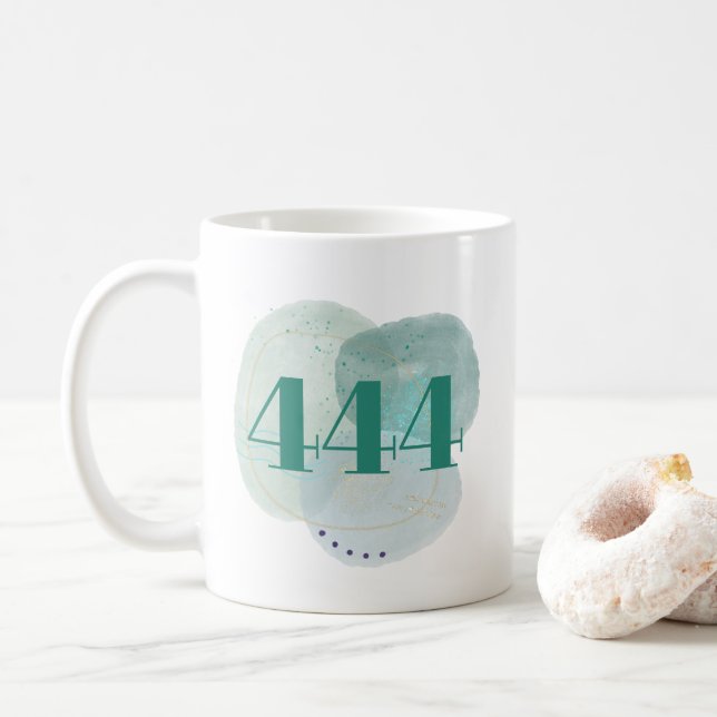 444 Angel Nummer på vinskyddsbekräftelse Kaffemugg (Med munk)