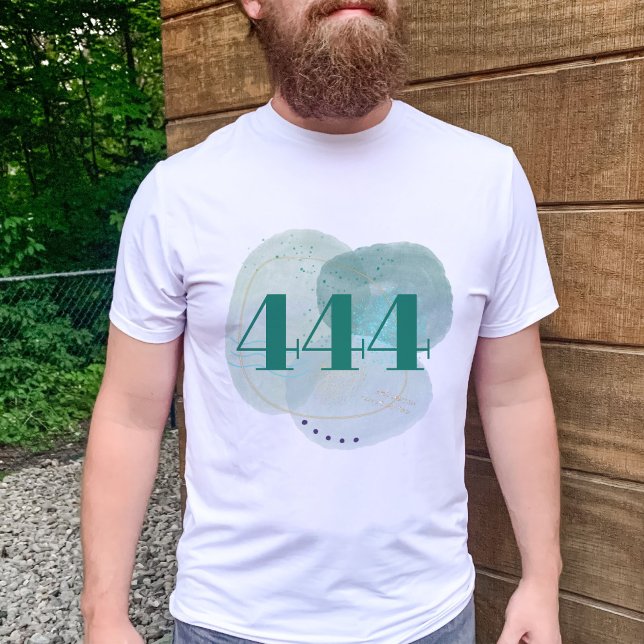 444 Angel Nummer på vinskyddsbekräftelse T Shirt (444 Angel Numbers Divine Protection Spiritual Attraction Affirmation)