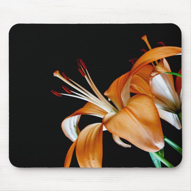 4464 - Stäng av Orange Lillies Musmatta (Framsidan)