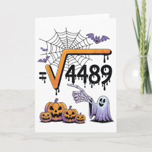 4489 Kvadratrot 67 Matematiklärarens Halloween-kos Kort