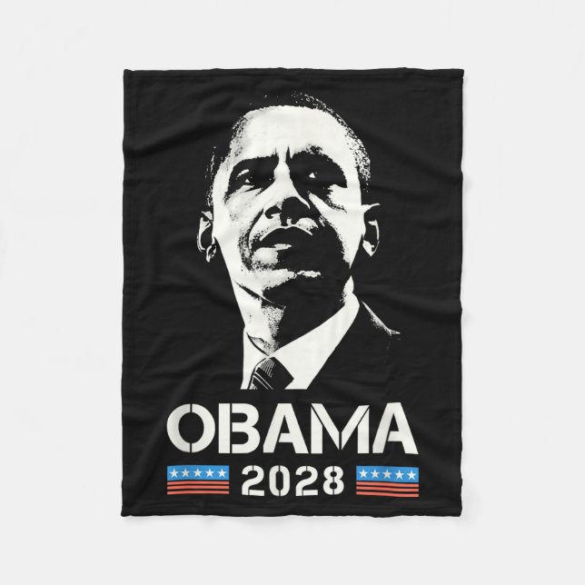 44-48 Obama För President '28 2028 4:e Juli Fleecefilt (Framsidan)