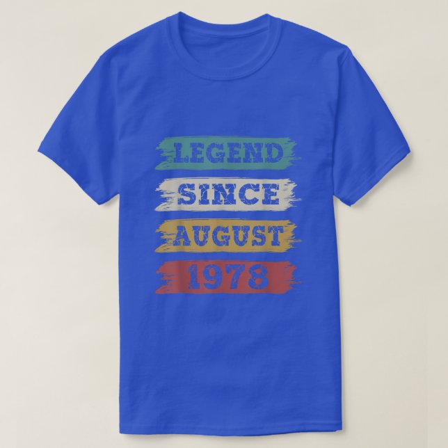 44 år gamla gåvor sedan augusti 1978 t shirt (Design framsida)