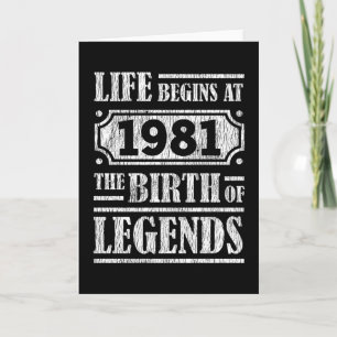 44 år gammal 1981 Legend 44:e födelsedagen Kort