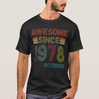 44 år gammal Fantastisk sedan oktober 1978 44:e fö T Shirt