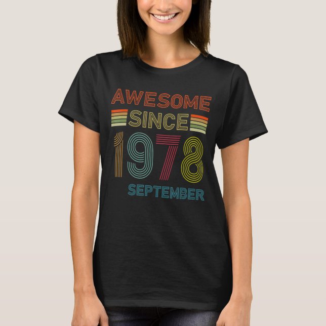 44 år gammal Fantastisk sedan september 1978 44:e  T Shirt (Framsida)