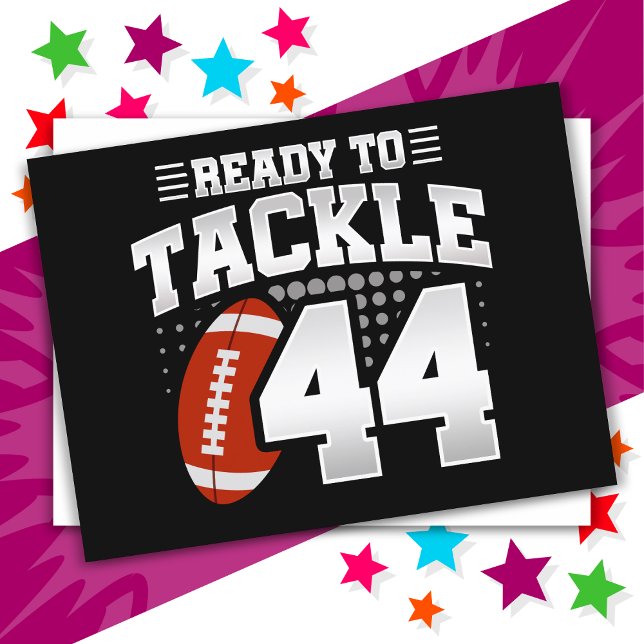 44 år gammal tackle fotboll fest 44-årsdag vykort (Skapare uppladdad)