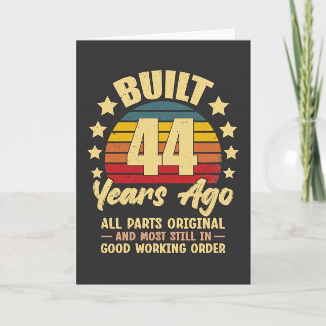 44 år sedan Alla delar är original 44-årsdag  Inbjudan (Framsida)