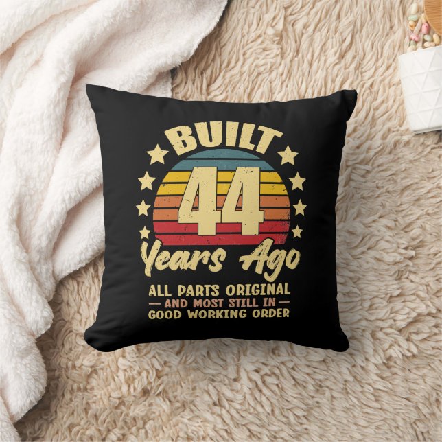 44 år sedan Alla delar är original 44-årsdag  Kudde (Filt)