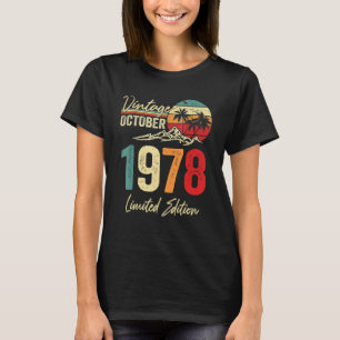 44 års gammal Vintage oktober 1978 44:e födelsedag T Shirt