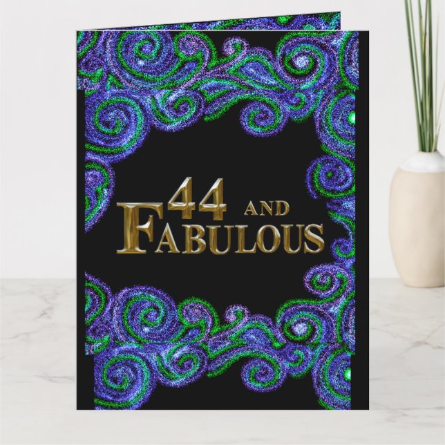 44-årsdag  kort (Framsida)