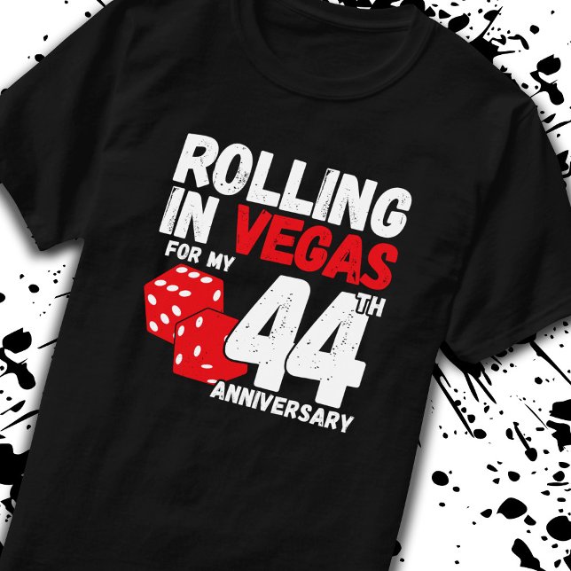44-årsjubileum gift med 44 år Las Vegas Resa T Shirt (Skapare uppladdad)