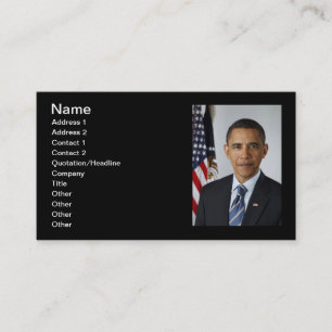 44 Barack Obama Visitkort